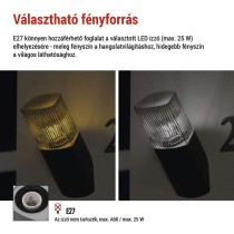 Kerti fali lámpa LANA, 10,6 x 8,8 x 28,6 cm, 1 x E27, 25 W