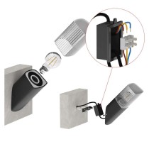 Zahradní nástěnné svítidlo LANA, 10,6 x 8,8 x 28,6 cm, 1 x E27, 25 W