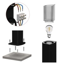 Słupek oświetleniowy Garden LANA 75cm, na żarówkę E27 max 25W, IP54