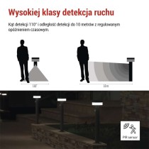 Lampa LED Garden TERION solarna 50 cm, ciepła biel, max 200 lm, IP44, PIR