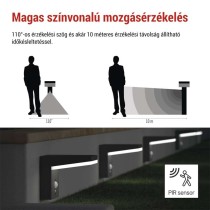 LED napelemes kerti fali lámpa VEREA szürkületérzékelővel, 10,7 x 15,4 x 13 cm