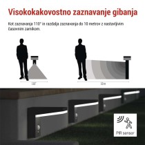 Vrtna LED stenska svetilka VEREA s PIR senzorjem, 10,7 x 15,4 x 13 cm