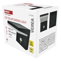 LED zahradní solární nástěnné svítidlo VEREA, čidlo soumraku, 10,7 x 15,4 x 13 cm