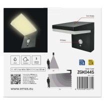 LED zahradní solární nástěnné svítidlo VEREA, čidlo soumraku, 10,7 x 15,4 x 13 cm