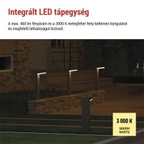 LED napelemes kerti fali lámpa VEREA szürkületérzékelővel, 10,7 x 15,4 x 50 cm