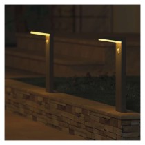 LED záhradné solárne stĺpikové svietidlo VEREA, senzor súmraku, 10,7 x 15,4 x 50 cm