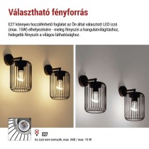 Kerti fali lámpa SALVIA, 20,8 x 16 x 28,5 cm, 1 x E27, 15 W