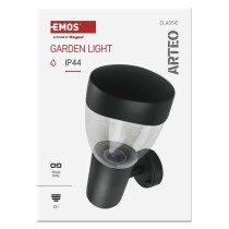 Záhradné nástenné svietidlo ARTEO, 16,4 x 12 x 23 cm, 1 x E27, 15 W