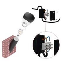 Záhradné nástenné svietidlo ARTEO, 12 x 12 x 33 cm, 1 x E27, 15 W