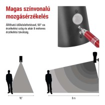 Kerti fali lámpa ARTEO szürkületérzékelővel, 16,4 x 12 x 29,5 cm, 1 x E27, 15 W