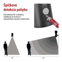 Záhradné nástenné svietidlo ARTEO, senzor súmraku, 16,4 x 12 x 29,5 cm, 1 x E27, 15 W