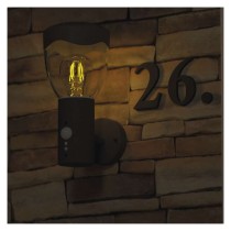 Záhradné nástenné svietidlo ARTEO, senzor súmraku, 16,4 x 12 x 29,5 cm, 1 x E27, 15 W