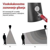 Vrtna stenska svetilka ADENIA s PIR senzorjem, 19,8 x 15 x 29,8 cm, 1 x E27, 15 W