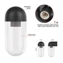 Lampa naścienna Garden CASSIA, na żarówekę E27 max 15W, IP44