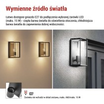 Lampa naścienna Garden MALVA, na żarówkę E27 max 15W, IP44