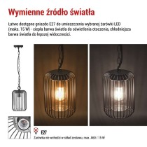 Lampa wisząca Garden SALVIA, na żarówkę E27 max 15W, IP44