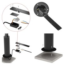 LED dārza gaismeklis kolonna ZALA, 14 × 14 × 50 cm, 1 × E27, 15 W