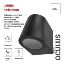 Lampa naścienna Garden OCULUS 8cm, na żarówkę GU10, 1× 7W, IP44