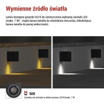 Lampa naścienna Garden OCULUS 8cm, na żarówkę GU10, 1× 7W, IP44