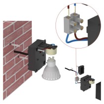 Záhradné nástenné svietidlo OCULUS, 8,8 x 6,7 x 8 cm, 1 x GU10, 1× 7W