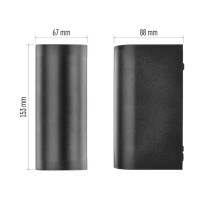 Zahradní nástěnné svítidlo OCULUS, 8,8 x 6,7 x 15,3 cm, 2 x GU10, 2× 7W