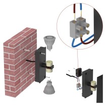 Záhradné nástenné svietidlo OCULUS, 8,8 x 6,7 x 15,3 cm, 2 x GU10, 2× 7W