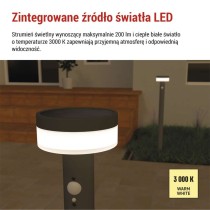 Lampa LED Garden TERION solarna 80 cm, ciepła biel, max 200 lm, IP44, PIR