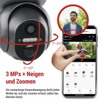 GoSmart Rotierende Outdoor IP Kamera mit 4G/LTE IP-6000 OWL, grau