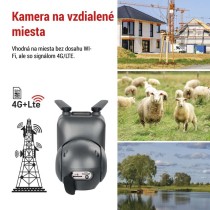 GoSmart Vonkajšia otočná kamera IP-6000 OWL s 4G/LTE, šedá