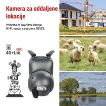 GoSmart Zunanja vrtljiva kamera IP-6000 OWL, z 4G/LTE, siva