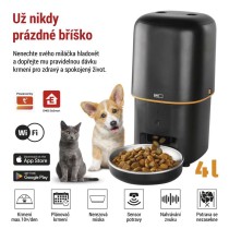 GoSmart dávkovač krmiva Pet Care, 4 l, černý, Wi-Fi