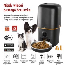 GoSmart Karmidło z kamerą PET CARE, 4 l, czarne, Wi-Fi