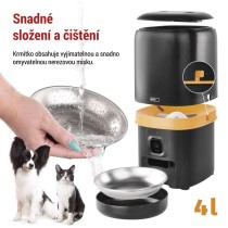 GoSmart dávkovač krmiva Pet Care s kamerou, 4 l, černý, Wi-Fi