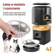 GoSmart Karmidło z kamerą PET CARE, 4 l, czarne, Wi-Fi