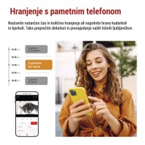 GoSmart dozirnik hrane za hišne živali Pet Care s kamero, 4 l, črn, Wi-Fi