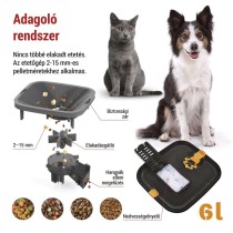GoSmart állateledel adagoló kamerával Pet Care, 6 l, fekete, Wi-Fi