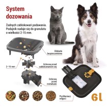 GoSmart Karmidło z kamerą PET CARE, 6 l, czarne, Wi-Fi