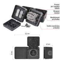 EMOS Cyklone komb. zás+přep. C.6 nástěnný IP55