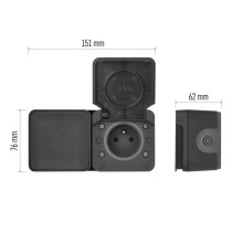 EMOS Cyklone komb. zás+prep. Č.6 nástenný IP55