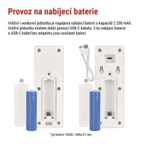 Sada bezdrátového domovního audiotelefonu H1087, 1 účastník 