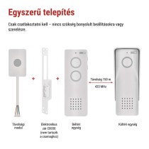 Vezeték nélküli otthoni audio kapucsengő készlet H1087, 1 résztvevő