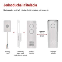 Bezdrôtová sada domáceho audio vrátnika H1087, 1 účastník