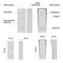 Vezeték nélküli otthoni audio kapucsengő készlet H1087, 1 résztvevő