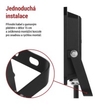 LED reflektor SIMPO 30 W, černý, neutrální bílá