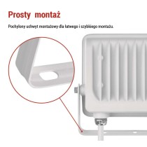 Naświetlacz LED GLARO 30W, biały, IP65, 3000 lm, neutralna biel