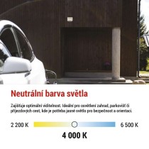 LED reflektor GLARO 30W, bílý, IP65, 3000 lm, neutrální bílá