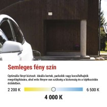 LED reflektor GLARO 30W, fehér, IP65, 3000 lm, természetes fehér