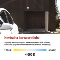 LED reflektor GLARO 30W, bel, IP65, 3000 lm, nevtralna bela