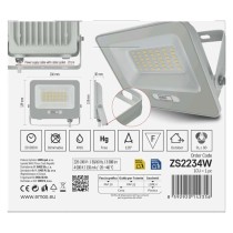 LED reflektor GLARO 30W, bílý, IP65, 3000 lm, neutrální bílá