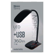 Lampa biurkowa LED MA66-D czarna, port USB